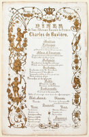 Karl von Bayern (München) - Dinner - Menükarte...