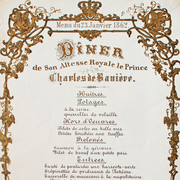 Karl von Bayern - Dinner - 23.1.1862