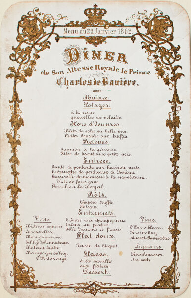 Karl von Bayern - Dinner - 23.1.1862
