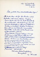 Brief - Gerhard Marcks -  an Oberstadtdirektor Heyne -...
