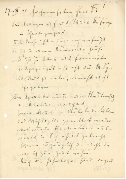 Brief von Leo Samberger an Herrn Munch - 17.3.1945