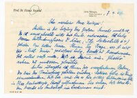 Prof. Franz Arnold an Karl Borromäus Glock - 7.4.1949
