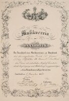 Ludwig Potschka - Aufnahmediplom - 6. November 1862