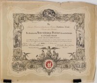Matthäus Much - Aufnahmeurkunde - 1. Oktober 1870
