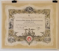 Franz Ritter v. Heintl - Aufnahmeurkunde - 18. April 1852