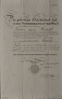 Franz Ritter v. Heintl den jüngern - Aufnahmeurkunde...