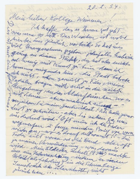 Ernst Eitner - Brief - 20.02.1954