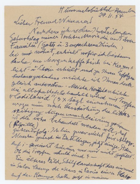 Ernst Eitner - Brief - 29.11.54