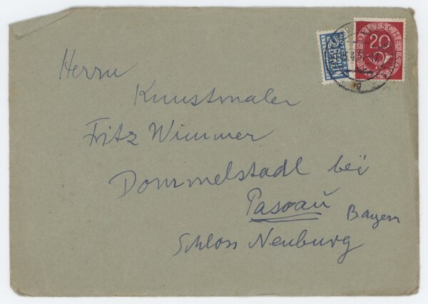Ernst Eitner - Brief - Anfang April 1954