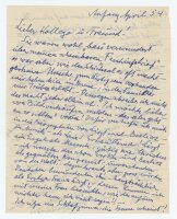 Ernst Eitner - Brief - Anfang April 1954