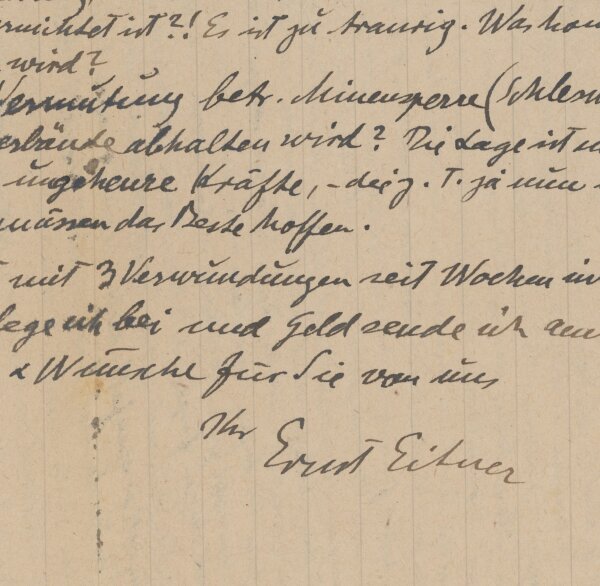 Ernst Eitner - Brief - u.a. 14.05.1945