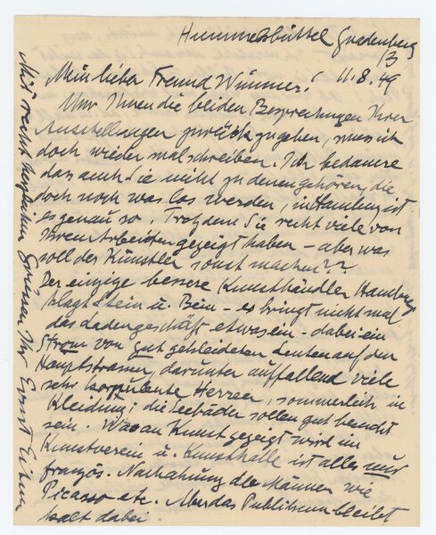 Ernst Eitner - Brief - 11.08.1949