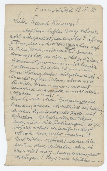 Ernst Eitner - Brief - 12.08.1950