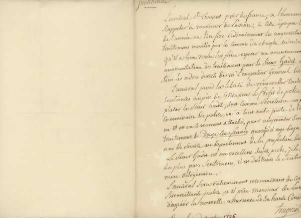 Laurent Jean François Truguet - Brief - 10.12.1825