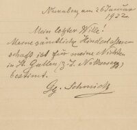 Georg Schmidt - Testament - 26.01.1922