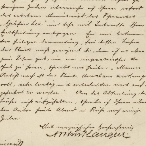 Arthur Langen - Brief - 21.12.1909