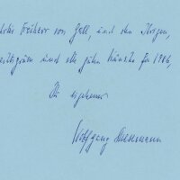 Wolfgang Stresemann - Weihnachtskarte - Dezember 1985
