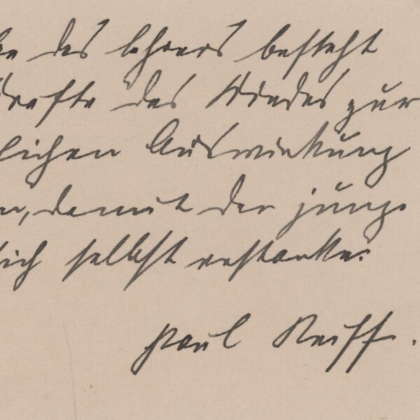 Paul Reiff - Autograph - um 1923