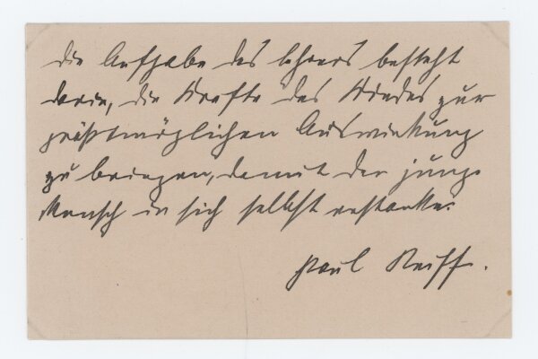 Paul Reiff - Autograph - um 1923