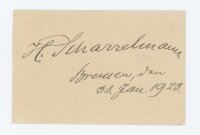 Heinrich Scharrelmann - Autograph - 31.01.1923