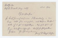 Aloys Fischer - Brief - 22.08.1924