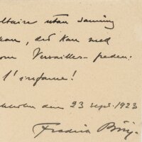 Böök, Frederik - Autograph - 23.09.1923