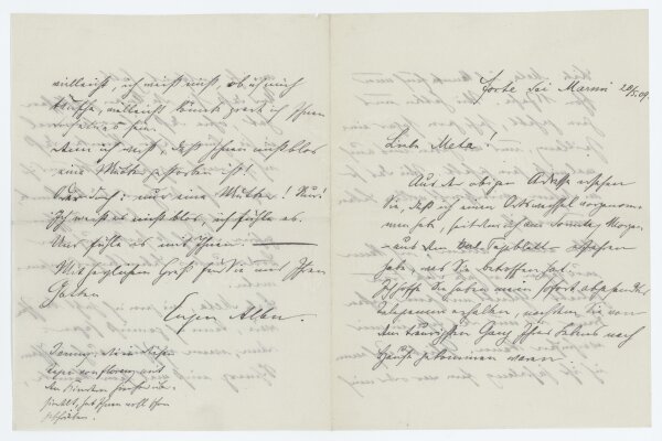 Eugen Albu - Brief - 20.05.1909