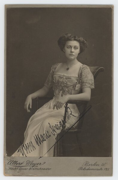 Annemarie Steinsieck - Autograph - um 1910