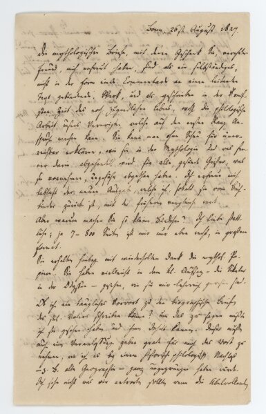 Barthold Georg Niebuhr - Eigenhänd. Brief m. U. - 26. August 1827