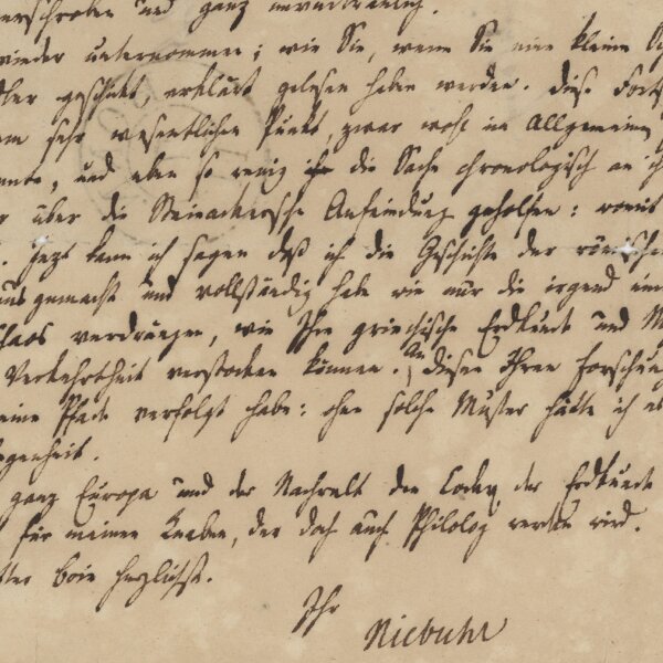 Barthold Georg Niebuhr - Eigenhänd. Brief m. U. - Um 1825