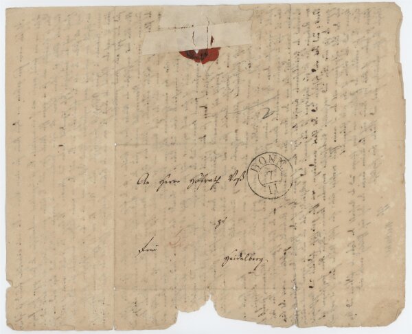 Barthold Georg Niebuhr - Eigenhänd. Brief m. U. - Um 1825