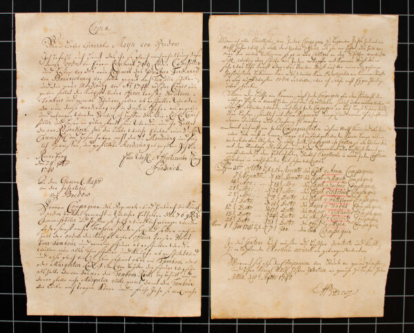 Friedrich II., König von Preußen - Abschrift Briefwechsel - 18. Jh.