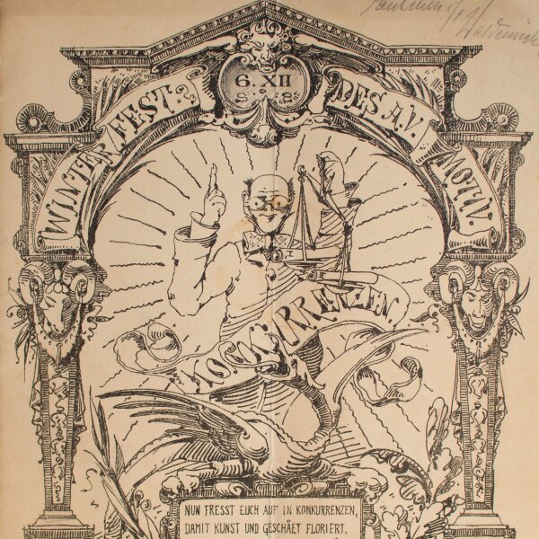 Akademischer Verein Motiv Berlin - Einladung - 6. Dezember 1890