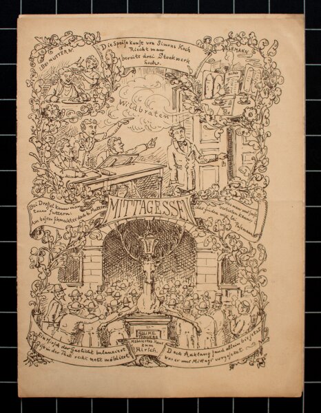 Akademischer Verein Motiv Berlin - Faltblatt - um 1890