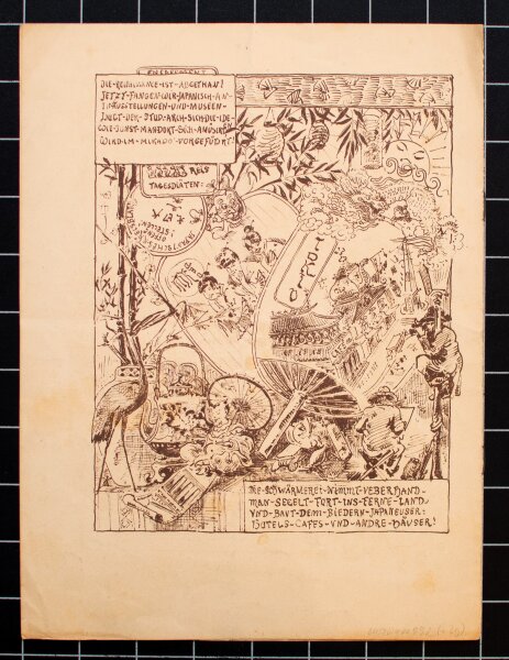 Akademischer Verein Motiv Berlin - Faltblatt - um 1890