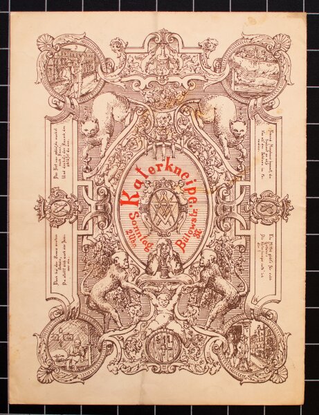 Akademischer Verein Motiv Berlin - Faltblatt - um 1890