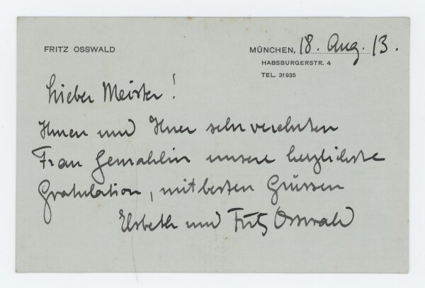 Fritz Osswald - Karte - 18.08.1913