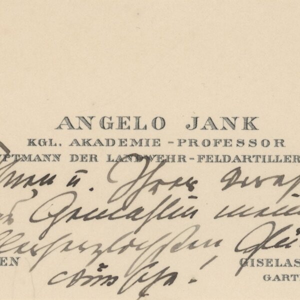 Angelo Jank - Karte - 1913