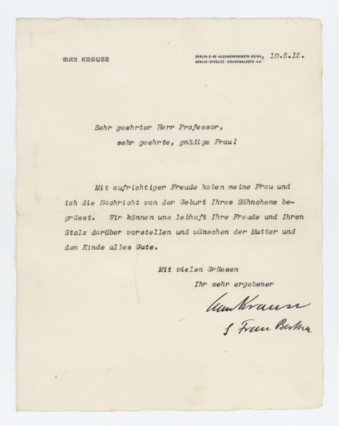 Max Krause jun. - Brief - 10.05.1915