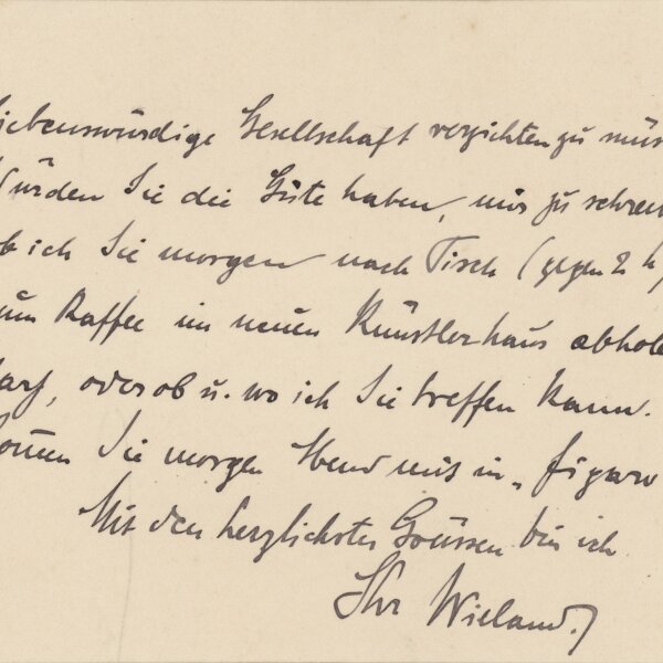 Heinrich Otto Wieland - Brief - 02.03.1900