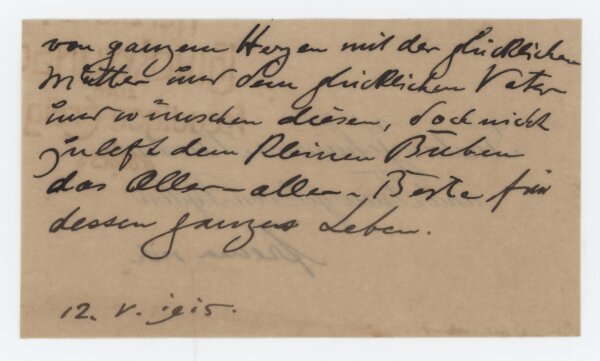 Gustav Johannes Buchner - Karte - 12.05.1915