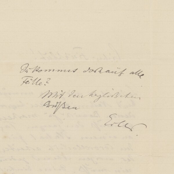 Fritz Erler - Brief - undatiert