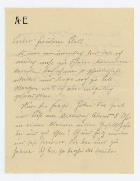 Anna Erler - Brief - undatiert