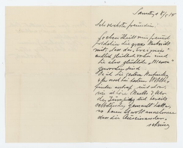 Fritz Strobentz - Brief - 08.05.1915