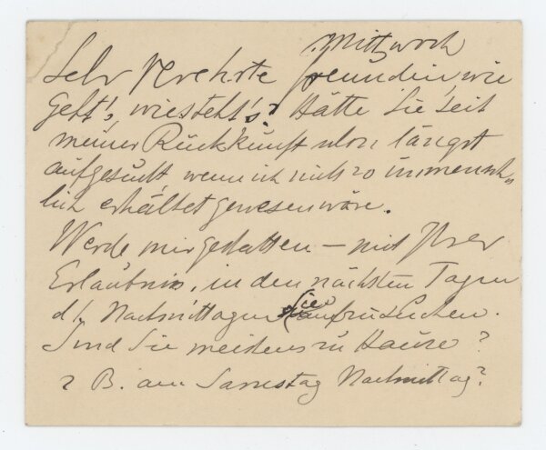 Fritz Strobentz - Brief - undatiert