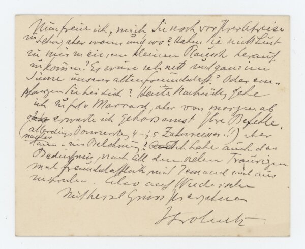 Fritz Strobentz - Brief - undatiert