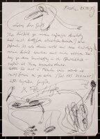 Farnz Hitzler - Brief mit Zeichnung - 1993 - Kugelschreiber
