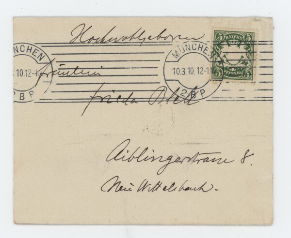 Fritz Strobentz - Brief - 12. März 1910