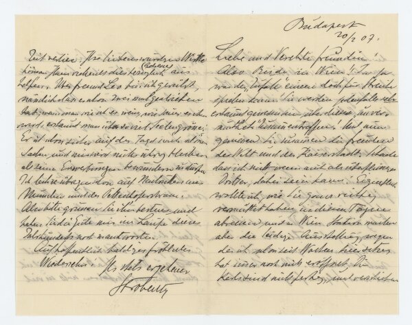 Fritz Strobentz - Brief - 20. Februar 1907