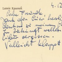 Leonie Rysanek - Karte - 4. Dezember 1967